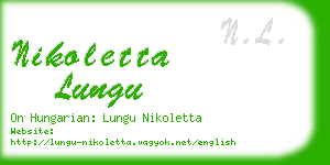 nikoletta lungu business card